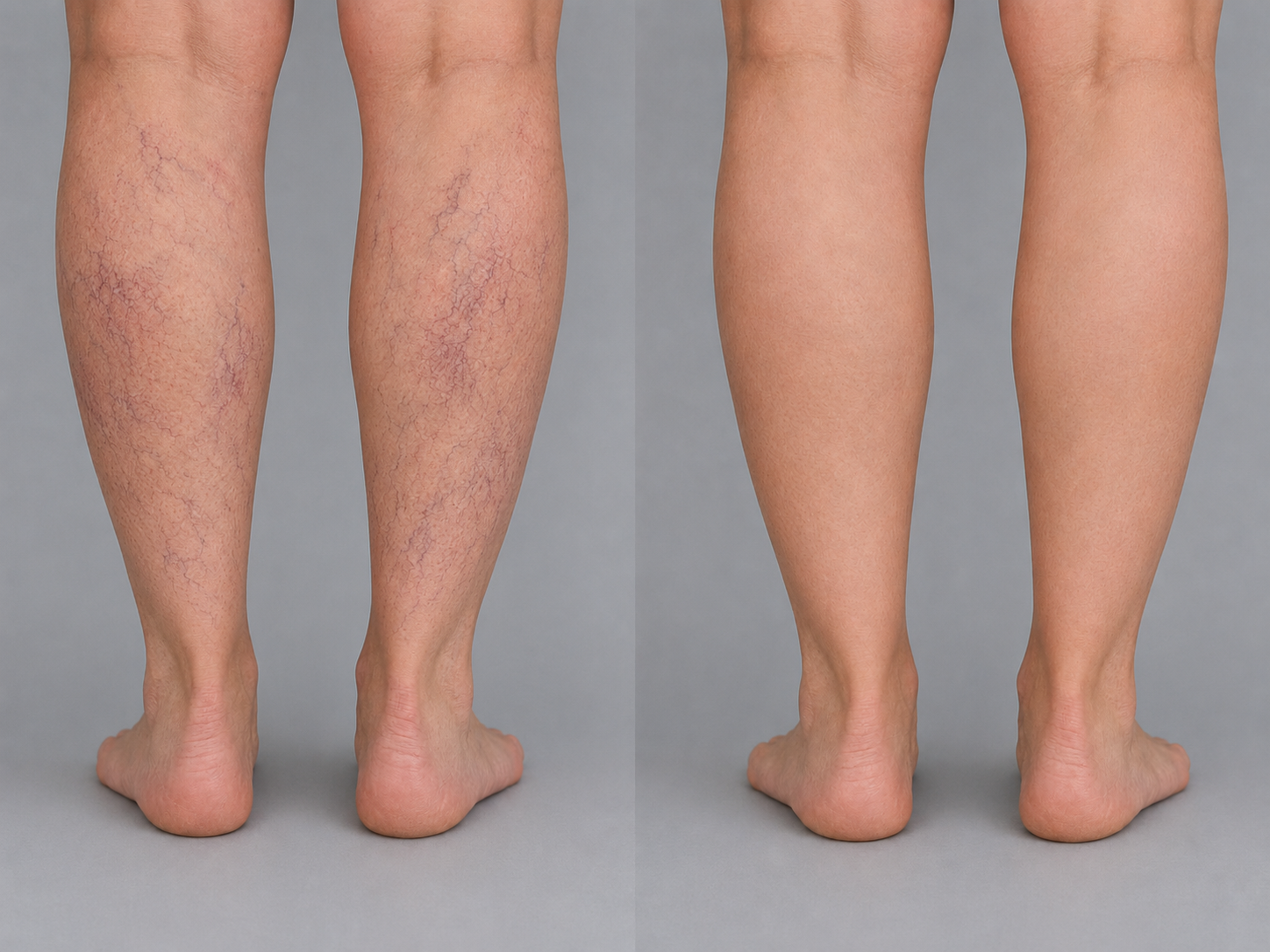 Before and after spider vein treatment — Avancé Vein Care, Sparta NJ