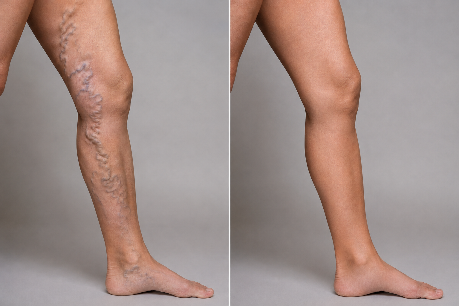 Before and after varicose vein removal treatment — Avancé Vein Care, Sparta NJ